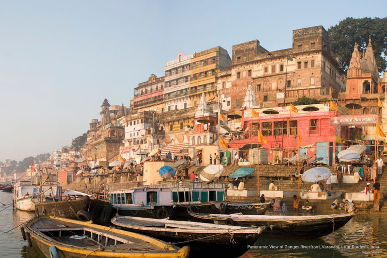 Delhi: visite privée de 6 jours du triangle d'or et de VaranasiTour sans hôtels et sans vol Varanasi à Delhi