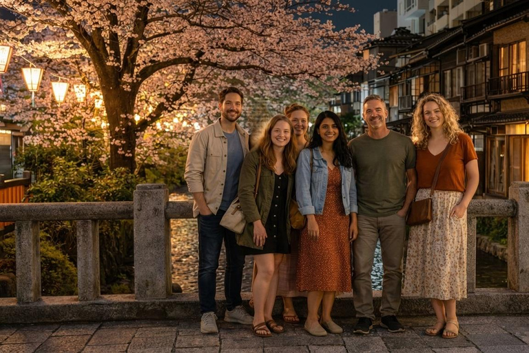 Kyoto Cherry Blossom Night: Local Hanami & Izakaya Walk Cherry Blossom Evening Walk & Local Izakaya