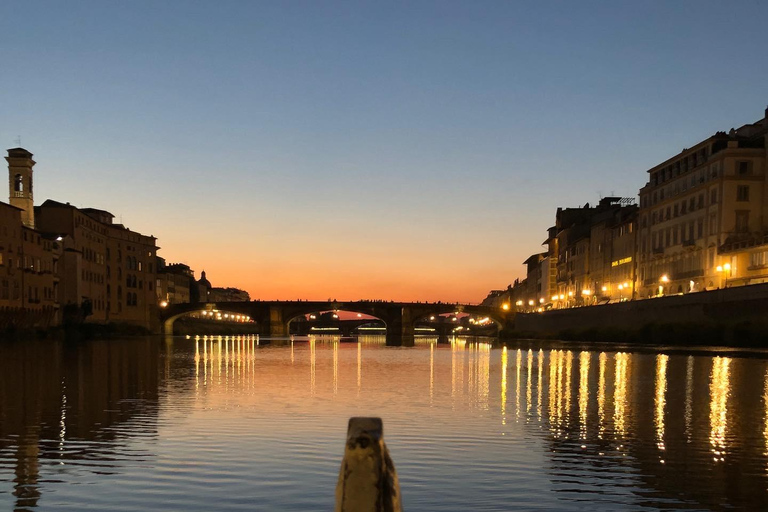 Florence: Historical Walk and Private Boat Tour with Wine