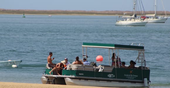 From Faro: 2-Stop Ria Formosa Catamaran Tour to 2 Islands