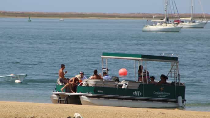 from faro 2island 2stop ria formosa catamaran tour