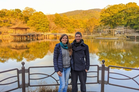 Nara: Świątynia Serca Natury, las i wycieczka rowerowa po wodospadziePrywatne Serce Natury