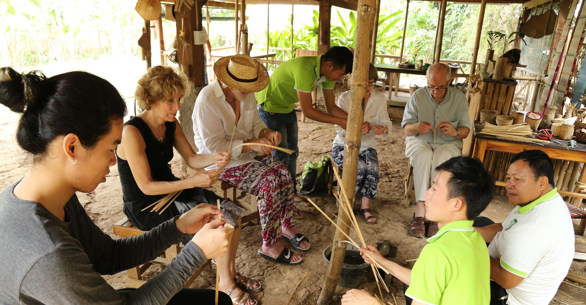Luang Prabang, Bambus Weben Workshop & Kochkurs - Hizvo