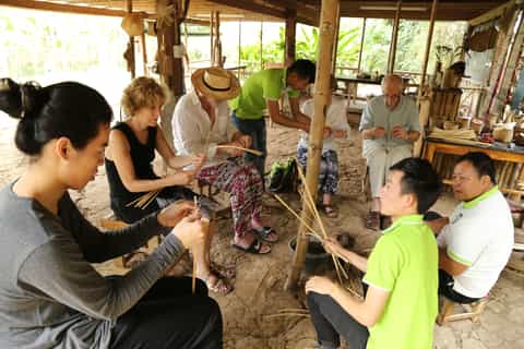 luang prabang bamboo weaving workshop cooking class