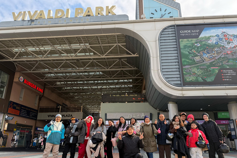 Seoul: Vivaldi Park Winter Ski with Eobi Ice Valley Day Tour SHUTTLE Only - Meet at Myeongdong