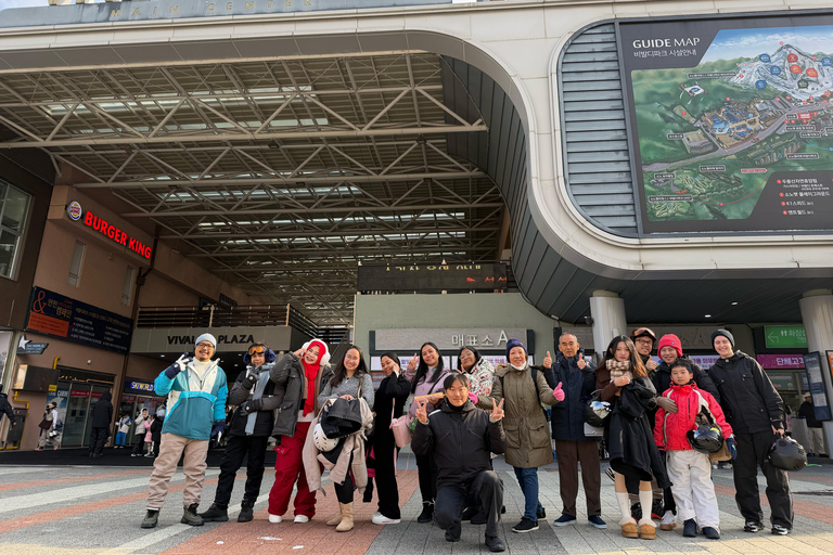 Seoul: Vivaldi Park Winter Ski with Eobi Ice Valley Day Tour SHUTTLE Only - Meet at Myeongdong