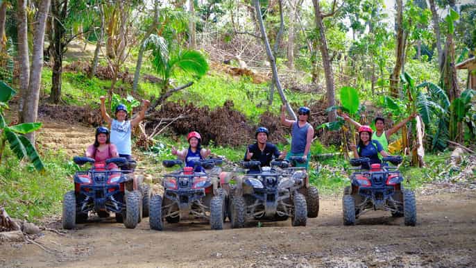 boracay atv ride with hot bath river jumping tour