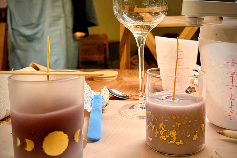 Frankfurt | Pouring scented and gold candles with wine and music