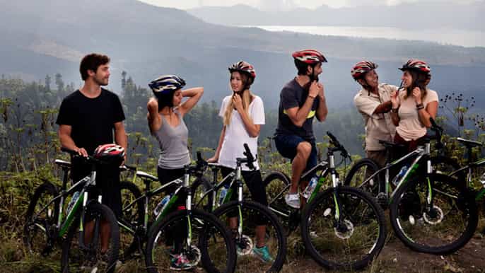 bali mount batur mountain biking adventure with lunch