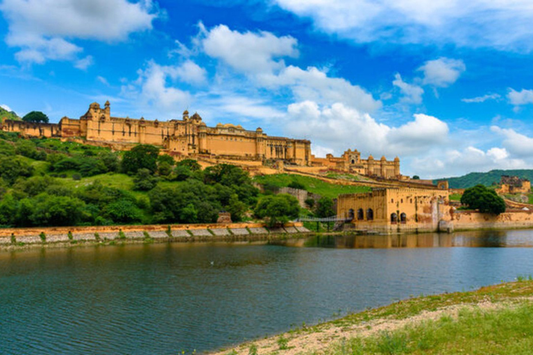 From Delhi: Private Jaipur & Amber Fort Guided Tour by Car Car with Driver, Tour Guide, Monument Fees, and Lunch