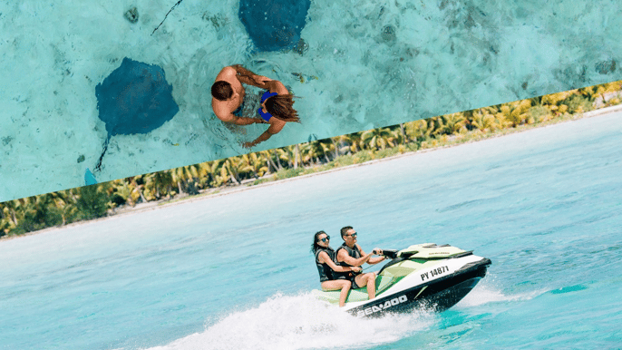 bora bora jet ski lunch shark/ ray safari