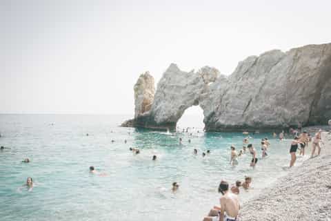 from evia private day trip to skiathos island