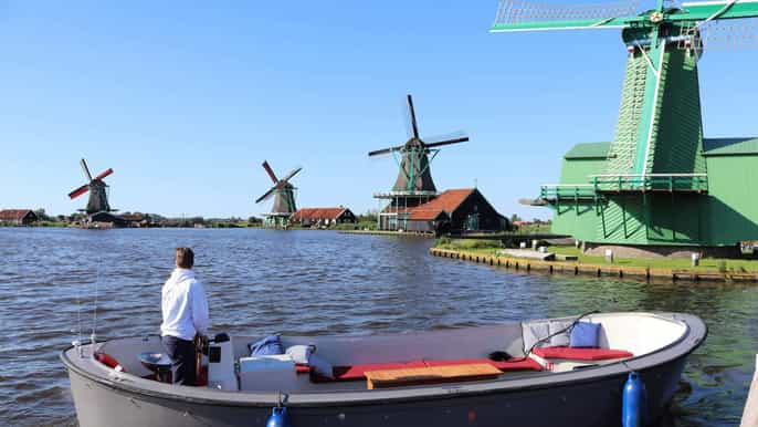 zaanse schans windmills private cruise with food and drinks