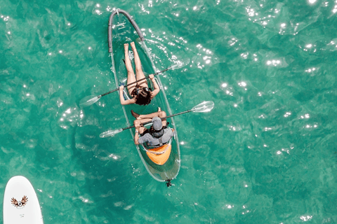 Leigh: Isla de la Cabra 60 minutos de alquiler de kayak transparente