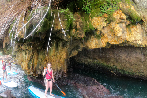 From Nerja: Guided Paddle Surf Cliffs and Maro Waterfall