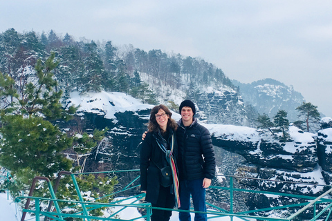 Från Dresden: Böhmen och Saxon Switzerland Winter Tour