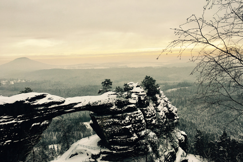 Tour di un giorno invernale della Boemia e della Svizzera sassone da Praga