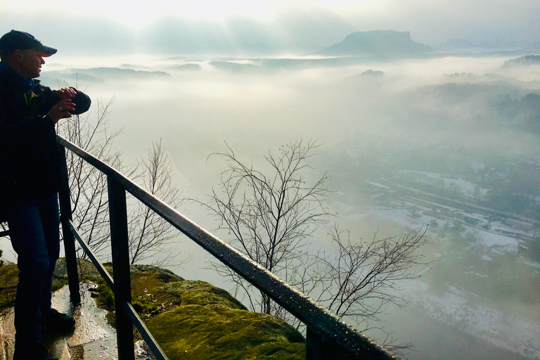 Excursão de um dia de inverno na Suíça Boêmia e Saxônica saindo de Praga