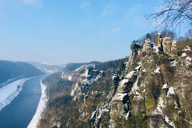 Excursión de un día de invierno a Bohemia y la Suiza sajona desde Praga