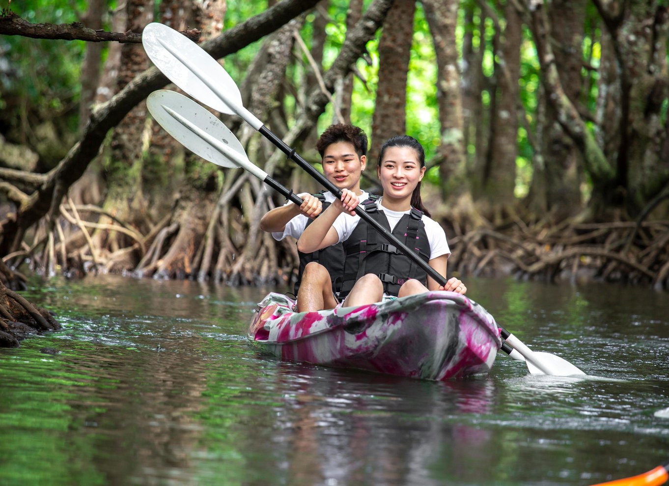 Ishigaki: Mangrove SUP eller kano & snorkling ved Phantom Island