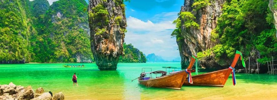 Phuket: l'isola di James Bond in barca privata a coda lunga con canoa