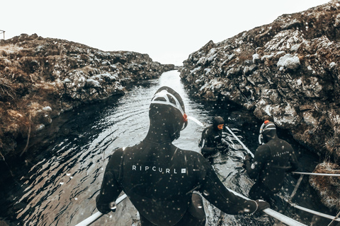 Vanuit Reykjavik: Silfra-snorkelen met onderwaterfoto'sOptie met een drysuit