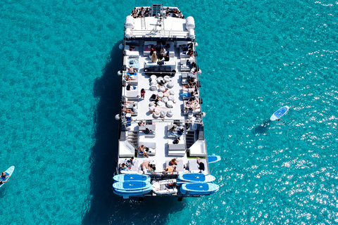 Ibiza: Boat to Formentera with VIP bed, open bar, breakfast, lunch, dinner Full Experience with Sunset (in advance, phase 3)