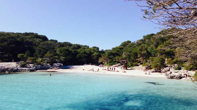 cala galdana 2hour glassbottom boat trip