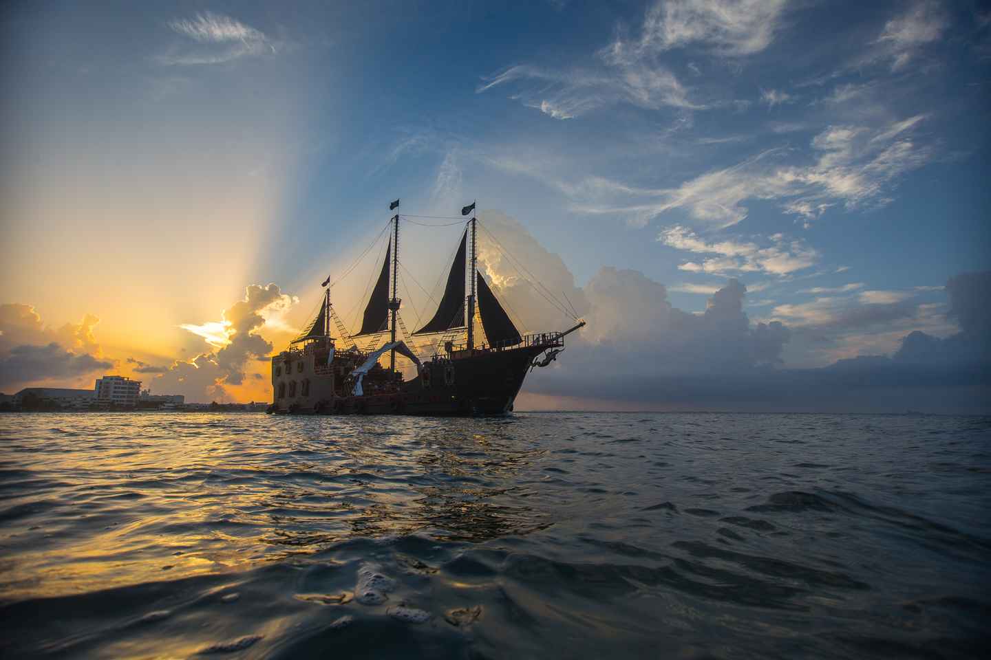 wheelchair accessible things to do in cancun | cruise over the waters on an authentic galleon
