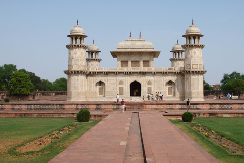 From Delhi: Day Trip to Taj Mahal, Agra Fort and Baby Taj Tour with Car + Guide