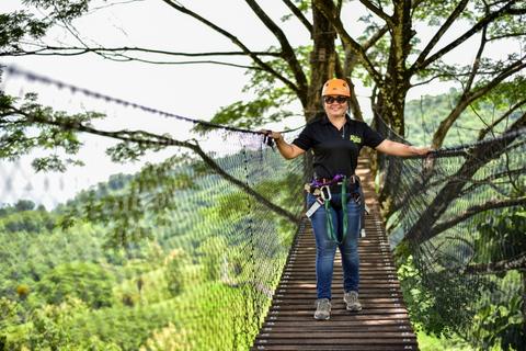 Puntarenas: Zip Line och ekologisk båttur Landutflykt