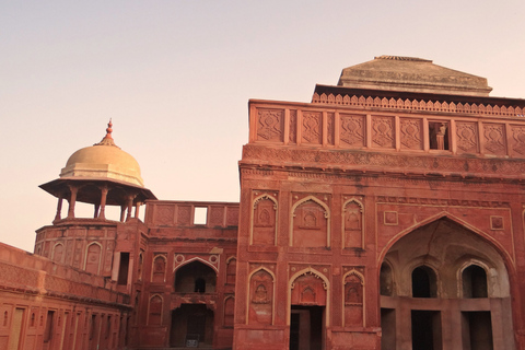 De Delhi: excursion privée d'une journée au lever du soleil au Taj MahalVisite avec voiture, guide et billets d'entrée