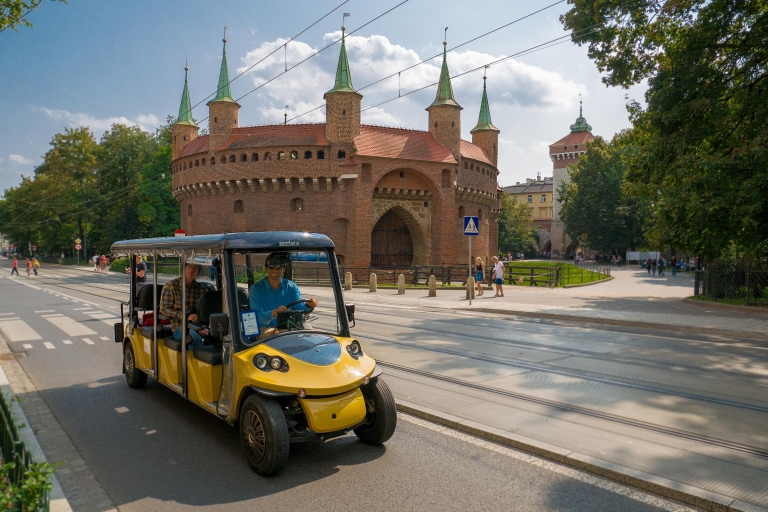 Cracovie: visite de la ville en voiture électriqueCracovie: visite de la ville en voiture électrique avec audioguide allemand