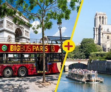 Paris: Big Bus Hop-on Hop-off Tour and Seine River Cruise