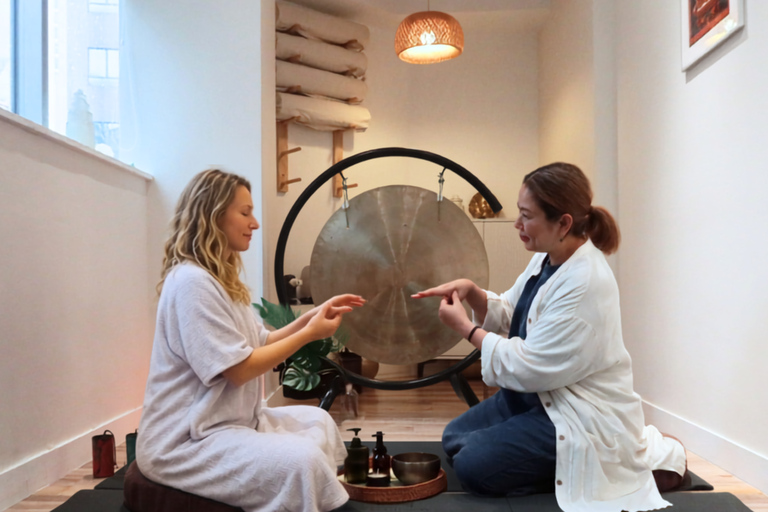 Hong Kong: Jet-Lag Ritual Sound Bath, Meridian Massage & Tea