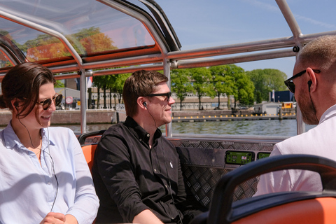 Amsterdam : croisière sur les canaux en bateau semi-ouvert