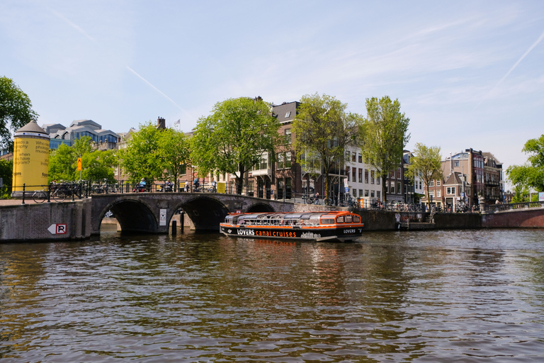 Amsterdam: Kryssning på floden med halvöppen kanalbåt