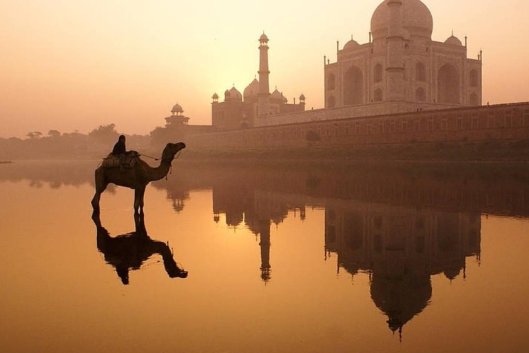 Z Delhi: nocna wycieczka do Taj Mahal i Agry ze śniadaniemWycieczka z samochodem, przewodnikiem i biletami wstępu