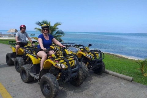 Roatán: ATV, Zip Line, Wildlife Sanctuary and Beach ClubWycieczka z odbiorem statku wycieczkowego