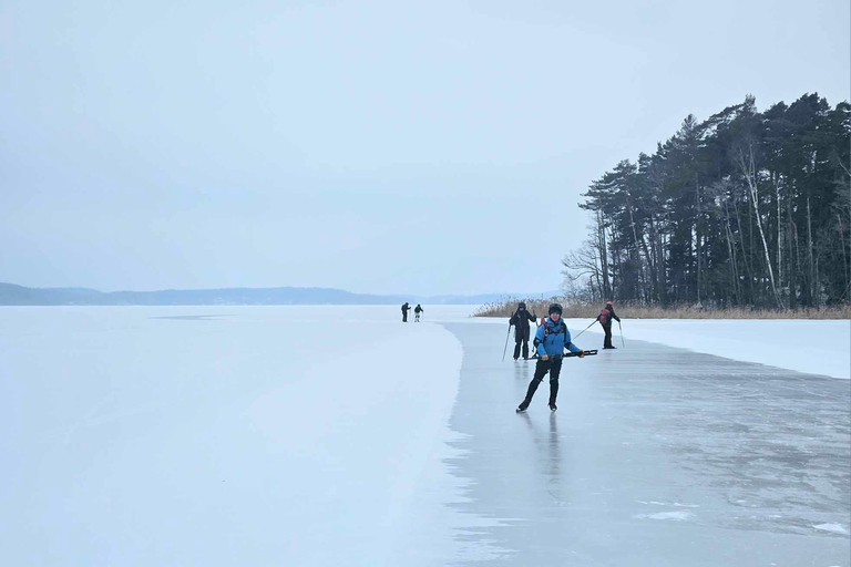 Stoccolma: Pattinaggio nordico per principianti su un lago ghiacciatoStoccolma: pattinaggio nordico su ghiaccio per principianti su un lago ghiacciato