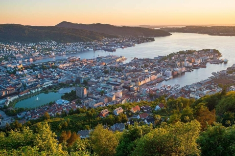 Bergen : visite de la ville, croisière dans le fjord et funiculaire du mont Fløyen