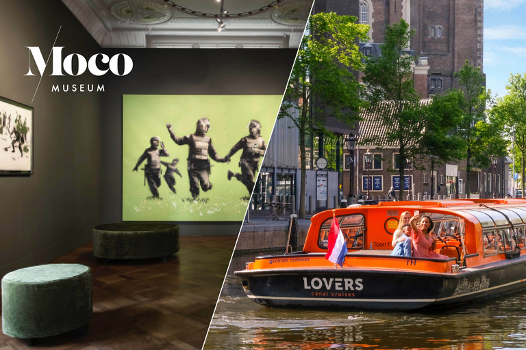 Amsterdam: Moco Museum Entry Ticket and Canal Cruise