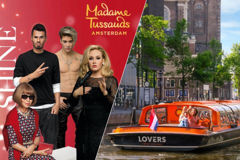 Amsterdam: Grachtenfahrt & Madame Tussauds Kombi-Tour
