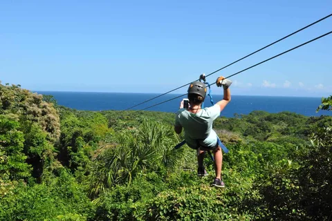Roatan Super Man Zip Line with Monkey/Sloth and Snorkel