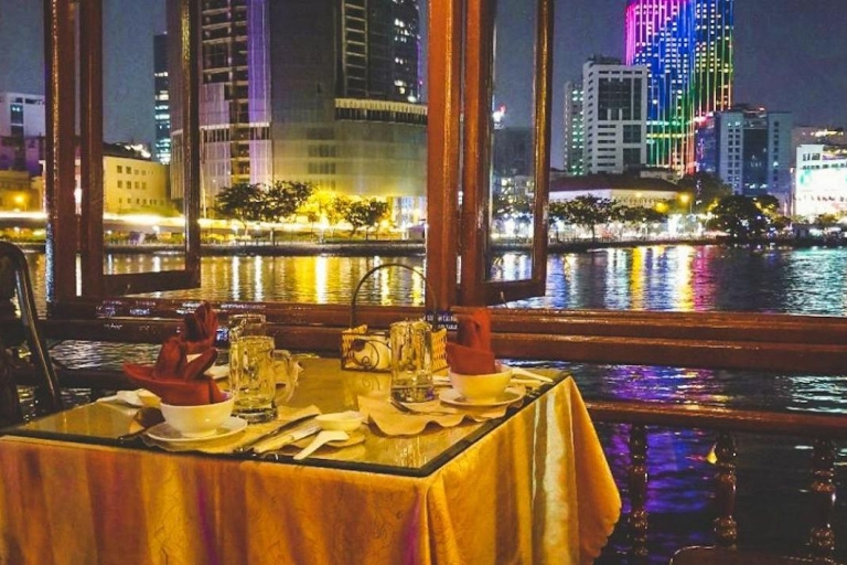 Ho Chi Minh: Saigon Night Tour with Buffet Dinner Cruise Cyclo Night Tour with Round Trip Transfer