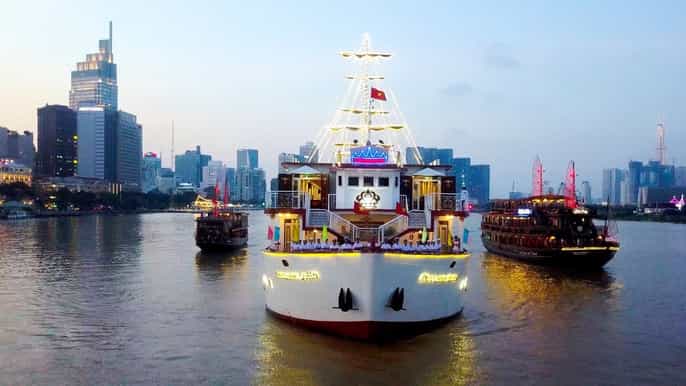 ho chi minh saigon night tour with buffet dinner cruise