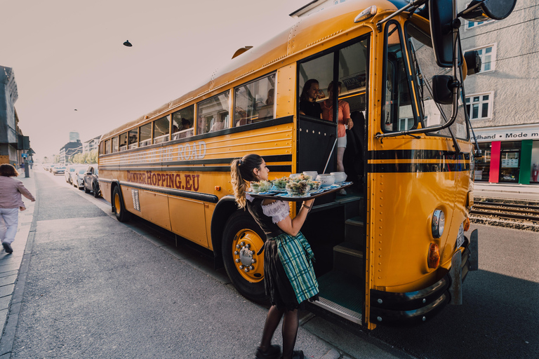 Munich: Dinner Hopping Tour, 3-Course Menu in a US School Bus through the City