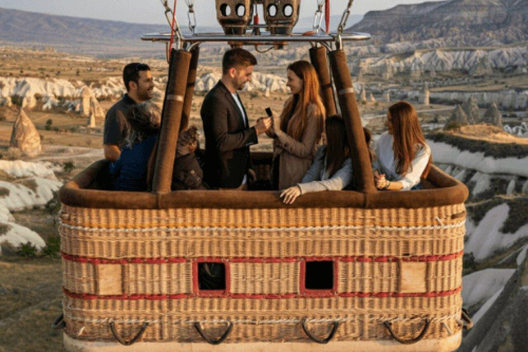 Cappadocia: Hot Air Balloon Proposal with Photos & Video 1-HOUR COMFORT FLIGHT IN A BASKET FOR 20 PEOPLE