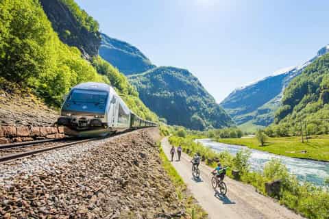 Bergen: Rallarvegen Biking, Fjord Boat Tour & Flåm Railway