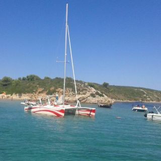 From Fornells: Half-Day Menorca Catamaran Trip w/ Snorkeling